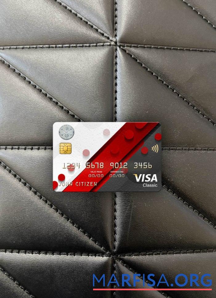 Printable Liberia Central Bank visa classic card photolook front template